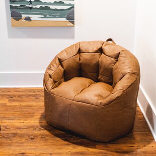 Vegan leather caramel online modern lounger